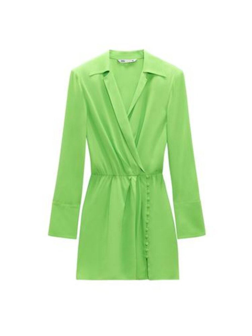 Zara Wrap Mini Dress, Green, M